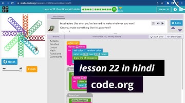 code.org Functions with Artist lesson 22 express course 2022 in Hindi  #kidscoding #wecodeindia