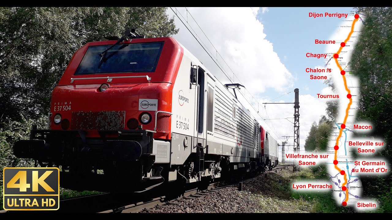 [Cab Ride] [4K] En cabine de Sibelin à Dijon Perrigny via Perrache, Macon et V2bis Chagny