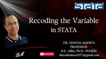 57. Recode the Variable in STATA || Dr. Dhaval Maheta