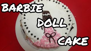Decorating chocolate cake || barbie themed cake || #choclate cake #barbiecake #themedcake#dollcake