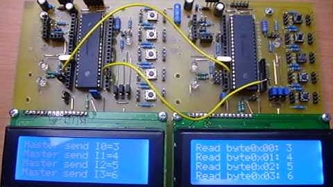 16f877A I2C Master Slave Data Transfering LCD 420