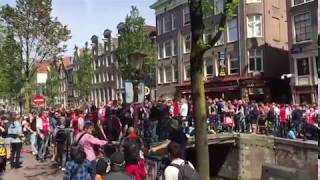 AJAX fans gather in Amsterdam