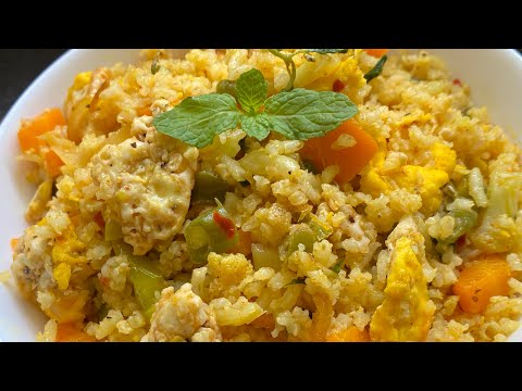 weight-loss-brown-egg-vegetable-rice|-easy-&-simple-method