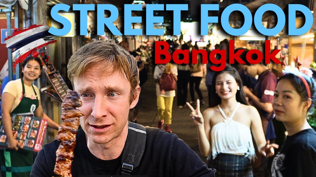 Amazing Street Food and People in Bangkok Night Market