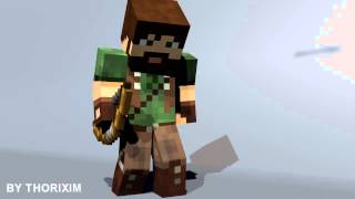 C4D Minecraft - TEST ANIMATION #1