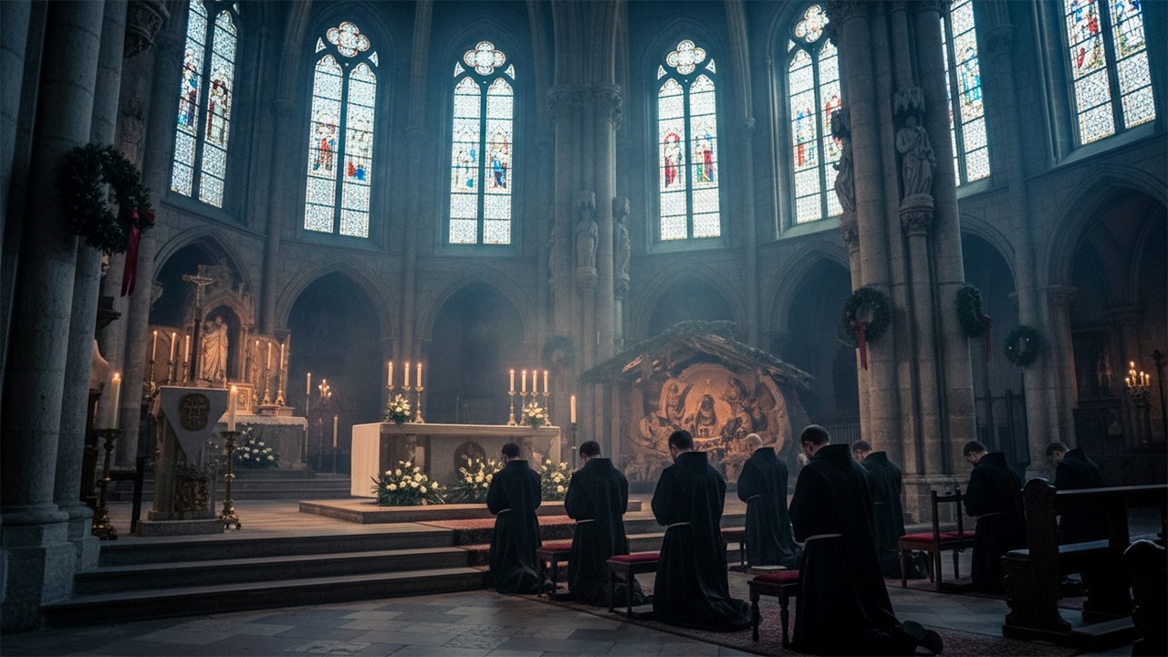 Григорианские песнопения Божественной хвалы ✝️ Слава Богу в тишине монастыря