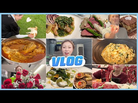 아빠팬티🩳 쇼핑하고,  중식과 양식의 조화! 비놀로지 팝업 시식🥂 햇님의 새로운 취미💐&amp;amp; 처음 보는 뭬님의 특별한 라면🍜?! 햇님표 김치찜 쿡방까지  🎬 7월 브이로그 230810