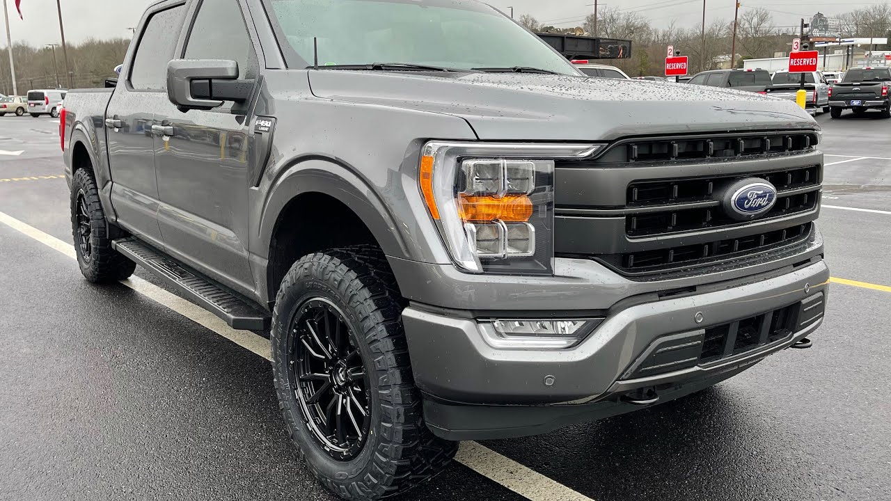 2021 Ford F150 Lariat Sport Covert Edition Leveled on 34s Carbonized