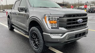 2021 Ford F150 Lariat Sport Covert Edition Leveled on 34s Carbonized Gray