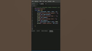 calculate simple interest find in c,c++ | monu vapi #shortvideo #reels #clanguage #programming