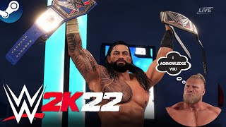 WWE 2K22 Roman Reigns vs Brock Lesnar | Champion vs Champion | WrestleMania Arena