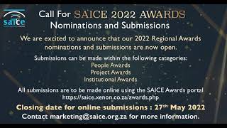 SAICE 2022 National Awards Nominations and Submissions are open!