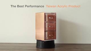 Acrylic Rose D Desk Organizer 3 Drawer