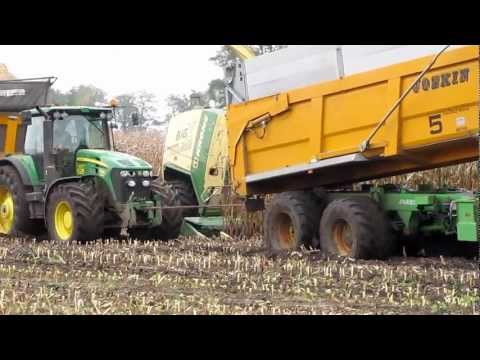 Maize 2011 - Krone Big X 650 and Tractors in Trouble.