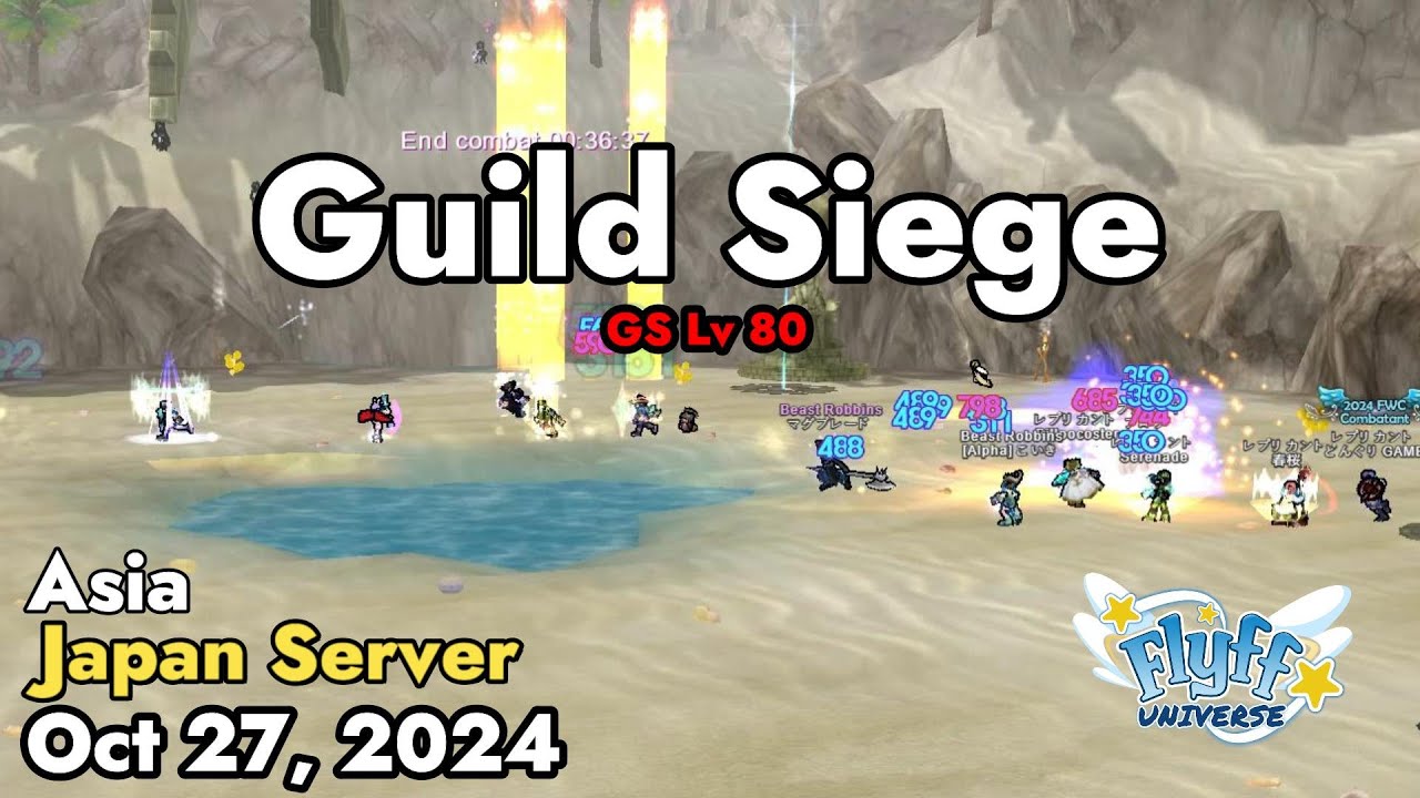 Guild Siege Lv 80 (Japan Server) October 27, 2024 | Flyff Universe