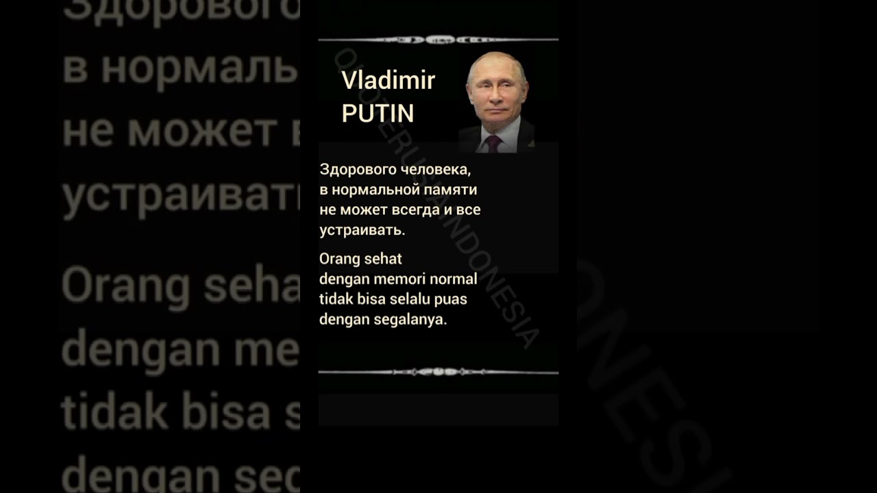 Vladimir Putin #15 | Motivational Quote | Indonesian-Russian-English 