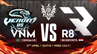 KME Spring | Ranking Week Day 1 | VENOM US vs R8 Esports