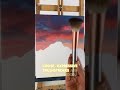 PAINTING A MOUNTAIN SUNSET LANDSCAPE || OIL PAINTING PROCESS. Artist: amber_emmi
