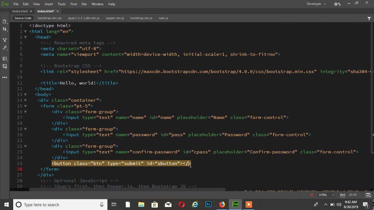 Simple Jquery Form Validation Example Without Plugin In Hindi - YouTube