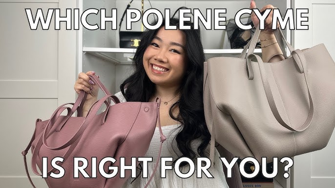 Unboxing Polene Cyme Mini chalk textured leather  review, what fits  inside? Pros & Cons 