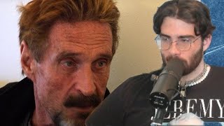 Hasanabi Reacts To &quot;John McAfee: The Craziest Man In Tech (Part 2/4)&quot; | Oki&#39;s Weird Stories