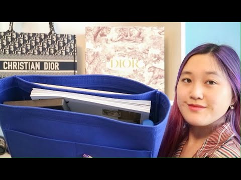 Dior Book Tote Organizer in Kinga Blue., Video published by Esmé®  Singapore