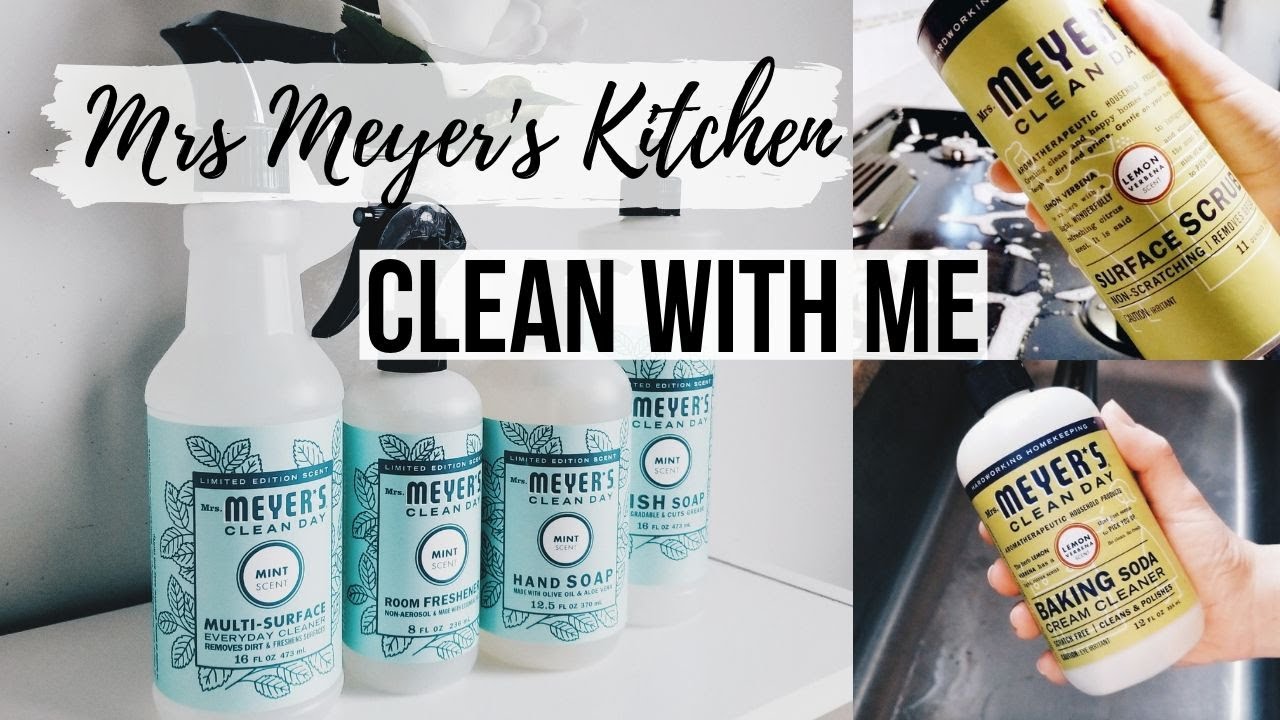 USING ONLY MRS MEYERS KITCHEN CLEAN WITH ME USING ONLY NATURL