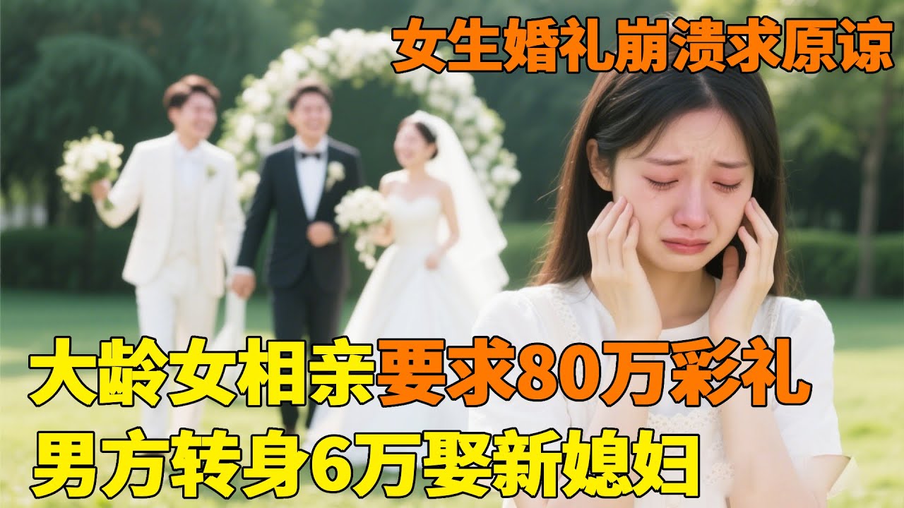 大龄女要80万彩礼，男方转身6万娶了新媳妇！女生婚礼当场后悔求男生原谅！