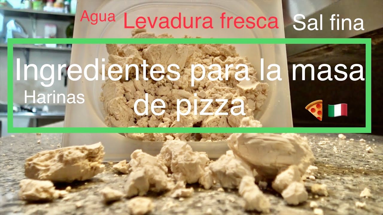 CURSO AVANZADO PIZZERO 13/15  INGREDIENTES PARA LA MASA. (LOS UNICOS QUE HAY QUE UTLIZAR.)