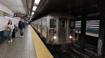 NYC Subway: R62A Garbage Train Cars Returning to the 6 Line from Corona Yard