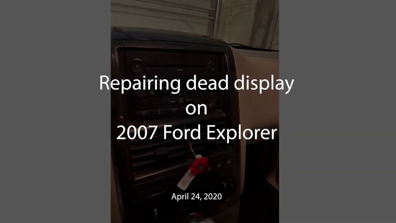 Repair dead Radio Display on 2007 Ford Explorer - YouTube