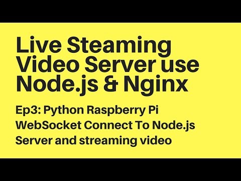 Ep3: Python Raspberrypi WebSocket Connect To Nodejs Server and streaming video