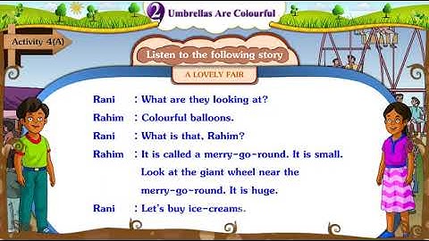 8 UMBRELLAS ARE COLOURFUL II STD 5 II ENGLISH II SEM 1 II 8.4 II chapter 8