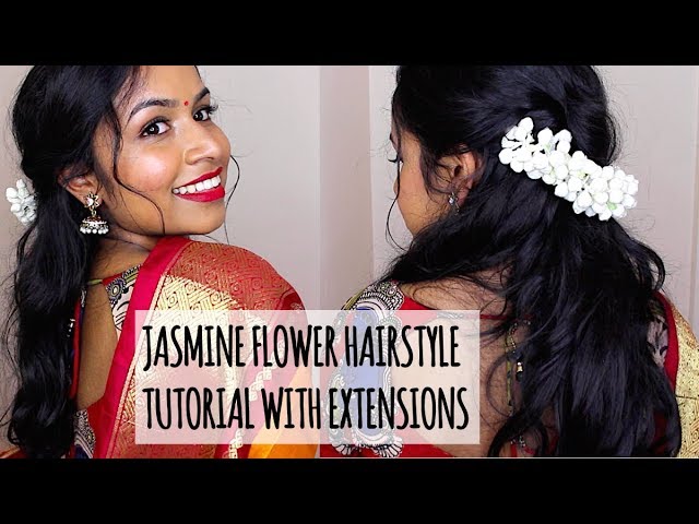Easy Traditional Hairstyles With Jasmine Flower | Simple Hairstyles | Style  Ur Hair With Me - YouTube