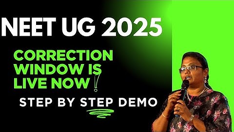 NEET UG 2025 Correction Window is Live | Step by Step Demo #neetug #neetcorrectionwindow #neet2025