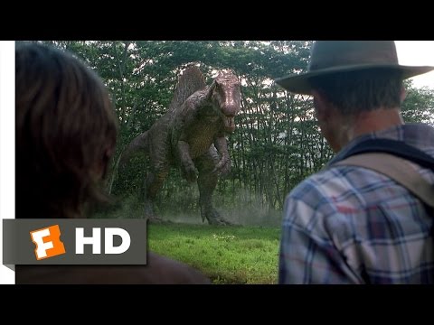 Jurassic Park 3 Movie Clip - watch all clips j.mp click to subscribe j.mp Erik's (Trevor Morgan) reunion with his parents is interrupted by a hungry Spinosaurus. TM & Â© Universal (2012) Cast: William H. Macy, Trevor Morgan, Sam Neill, Alessandro Nivola, TÃ©a Leoni Director: Joe Johnston MOVIECLIPS YouTube Channel: j.mp Join our Facebook page: j.mp Follow us on Twitter: j.mp Buy Movie: amzn.to Producer: Larry J. Franco, Kathleen Kennedy, Steven Spielberg, Cheryl A. Tkach, David Womark Screenwriter: Michael Crichton, Peter Buchman, Alexander Payne, Jim Taylor Film Description: Director Joe Johnston takes over the creative reins from Steven Spielberg for this third installment in the thriller franchise. Sam Neill returns as Dr. Alan Grant, a scientist who's tricked by wealthy couple Paul and Amanda Kirby (William H. Macy and Tea Leoni) into a fly-over of Isla Sorna. The object of their sightseeing tour is one of the Costa Rican islands populated by ferocious, genetically bred dinosaurs and the "site B" setting of Jurassic Park 2: The Lost World (1997). After their plane crash-lands, it's revealed that the Kirbys are actually seeking their teenage son, lost on the island after a paragliding accident. Trapped on Isla Sorna, Grant and his companions discover some painful truths the hard way. Among their discoveries: some of the scaly monsters possess more advanced communicative abilities than previously believed, the dreaded Tyrannosaurus Rex has a larger and more lethal <b>...</b>