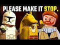 What happens in the elevator in Lego Star Wars...