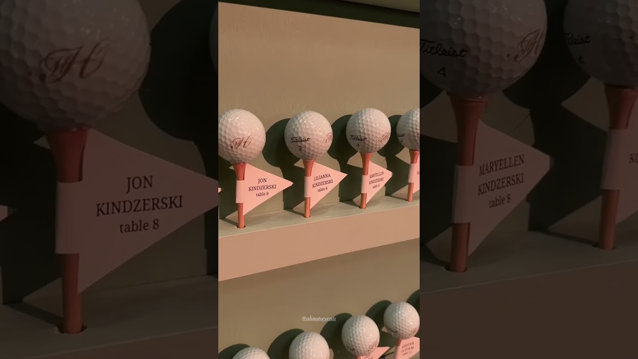 We love this chic “par-tee” inspired seating chart!