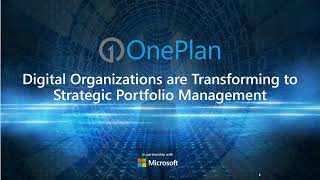 Digital Organizations are Transforming to Strategic Portfolio Management