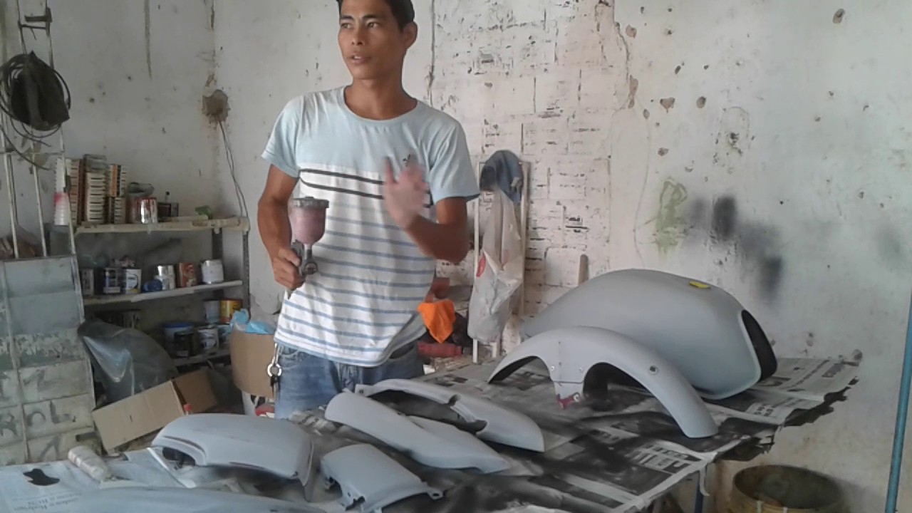 Aplicaçao da tinta poliéster passo a passo parte 1