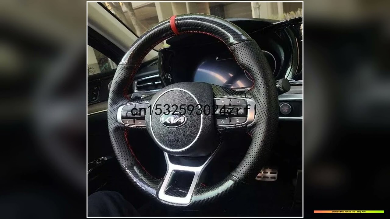 For KIA K5 DL3 202021 Steering Wheel Cover DIY Hand Sewn Top Leather Car Accessories Special Pick
