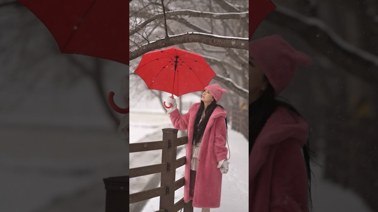 봄눈이 왔어요! 눈촬영 #함양 #모델 snow in spring time #korea #koreanmodel