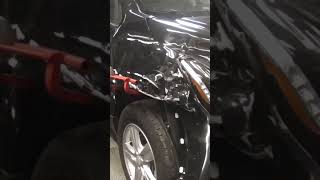 Rough Pulling w/ Simple L Dozer Frame Machine  #autobodypaint #shorts