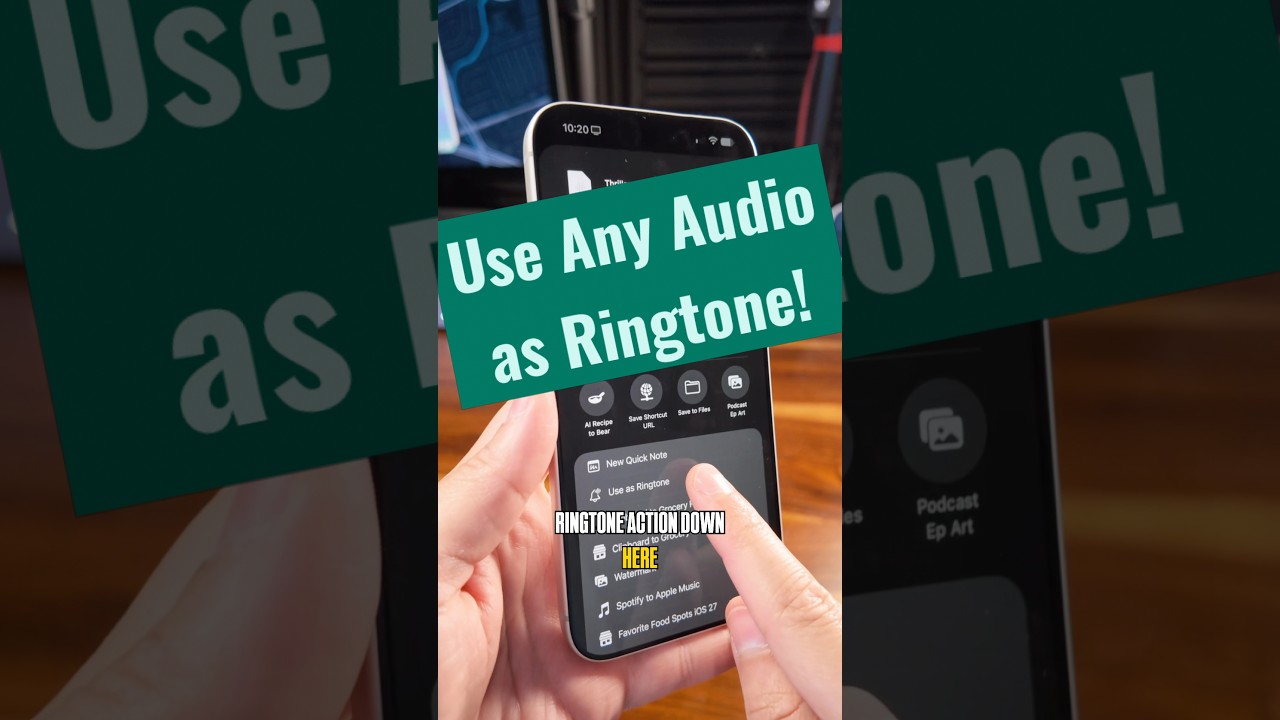 Make ANYTHING Your Ringtone #shortcuts #iphonetips