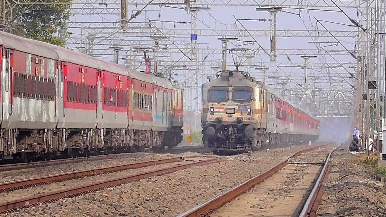 260 Kmph High Speed CROSSING Trains | Duronto+ Rajdhani+ Shaktipunj+ WAP-4 Mayurakshi+ Pratap+Poorva