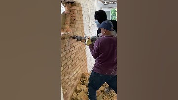 How to make a space in #Brick wall For New Door