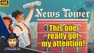 MY NEWS EMPIRE BEGINS TODAY!  News Tower Gameplay  01