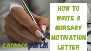 How To Write A Bursary Motivational Letter | Careers Portal