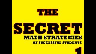 Math Strategies: What Successful Math Students Do That Others Don't