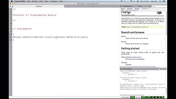 SuperCollider Tutorial 2 (IDE) - Basics